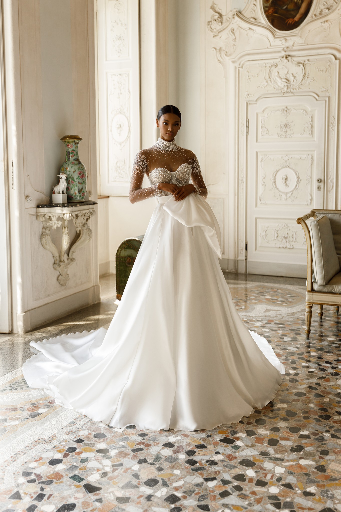 wedding dress Mirella cape by OKSANA MUKHA