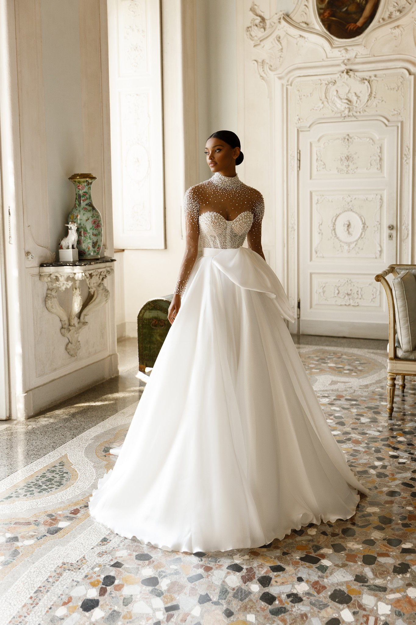 wedding dress Mirella cape by OKSANA MUKHA