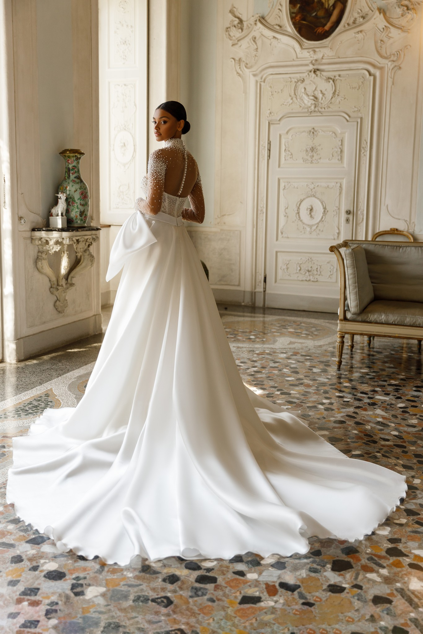 wedding dress Mirella cape by OKSANA MUKHA