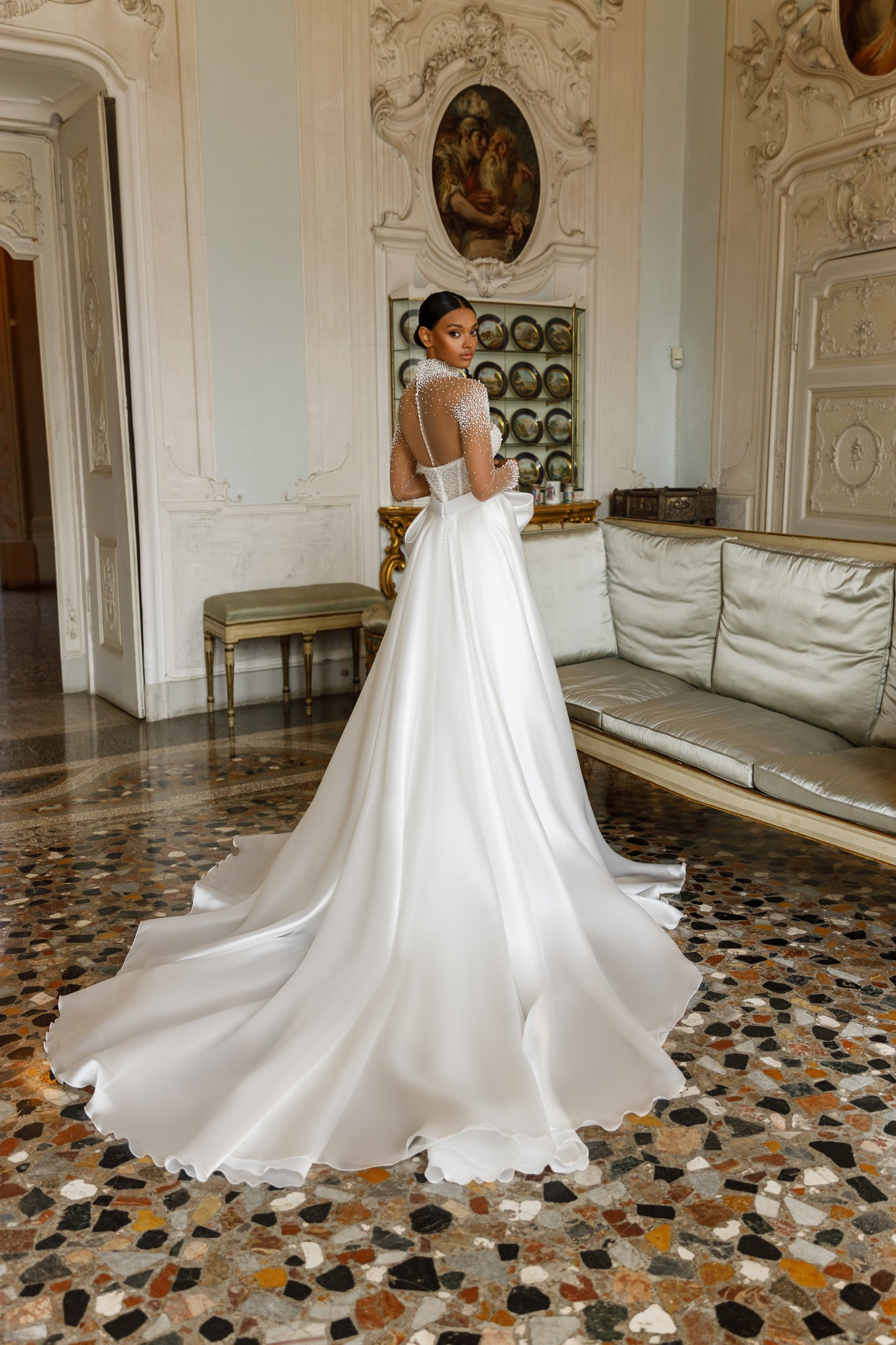 wedding dress Mirella cape by OKSANA MUKHA