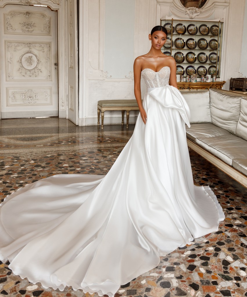 wedding dress Mirella cape by OKSANA MUKHA