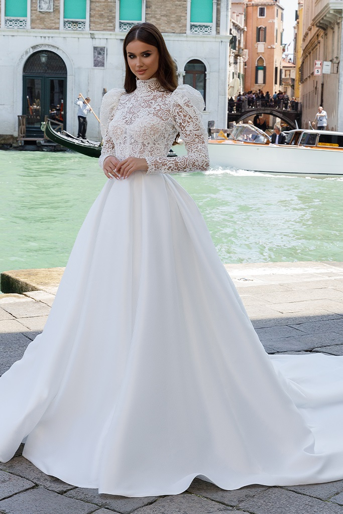 wedding dress Nory by OKSANA MUKHA Brautkleid A-Linie, Spitze, Mikado