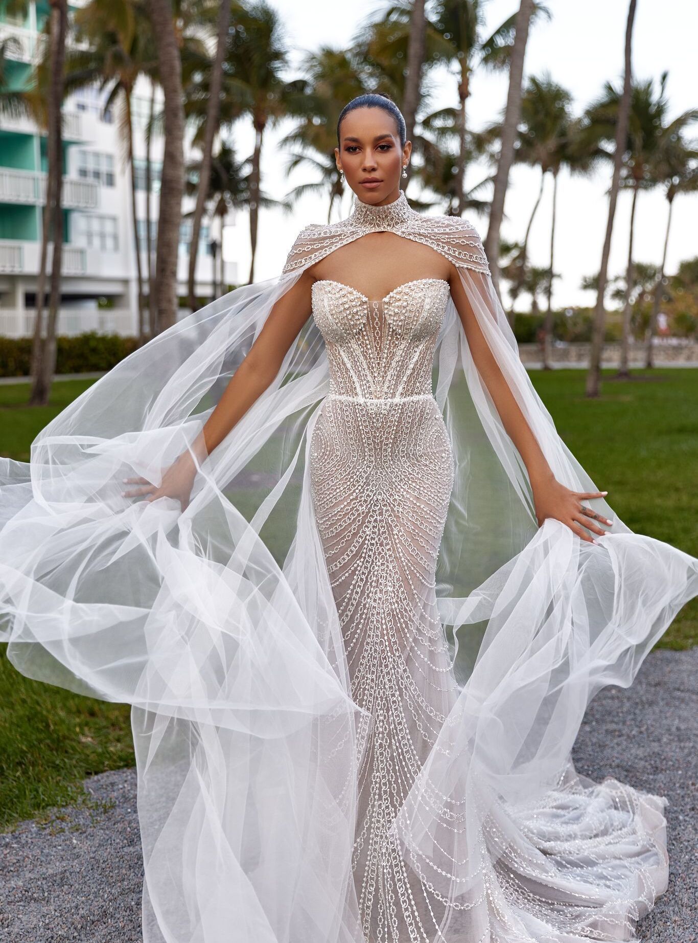 Ethereal Aislin gown for the bride who is tender, mysterious and unforgettable.