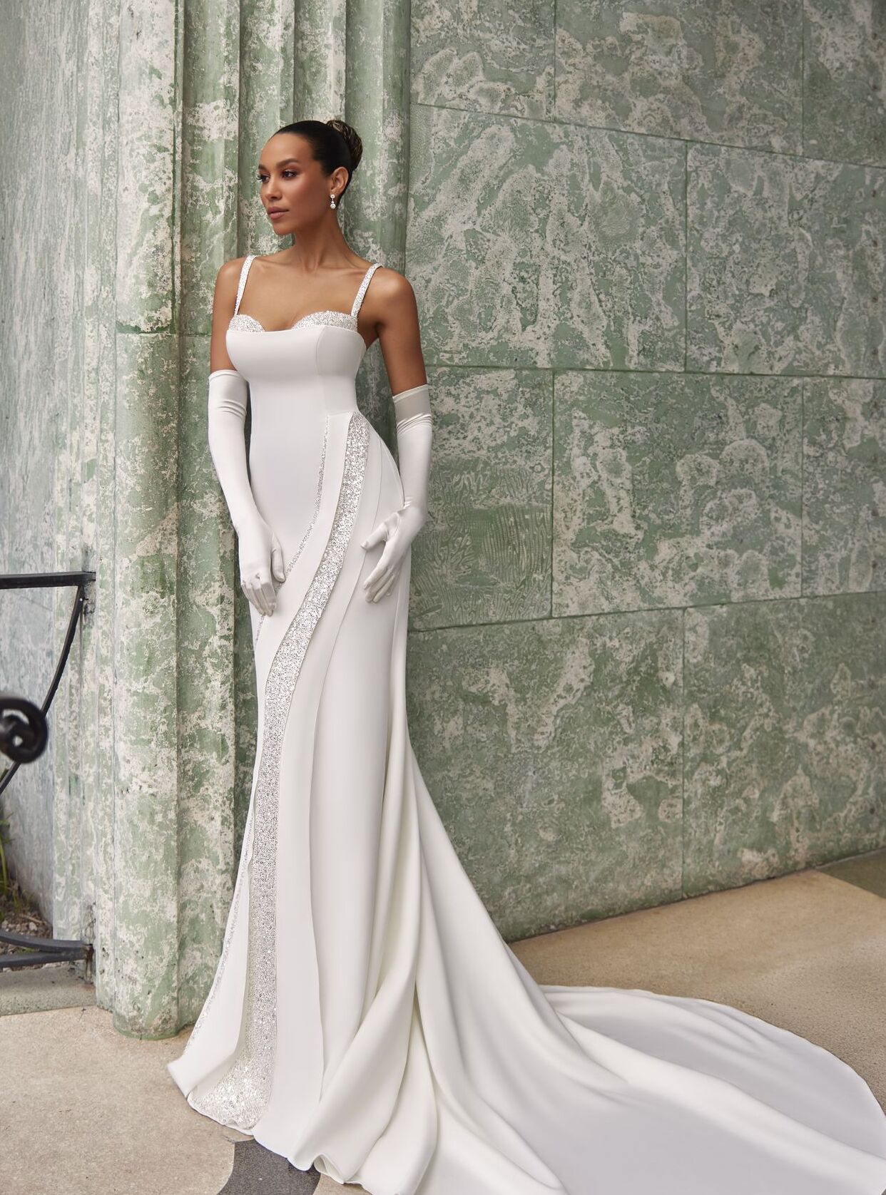 wedding dress Kaia by OKSANA MUKHA Chic Kaia dress for the modern bride who feels powerful, effortless and radiant.