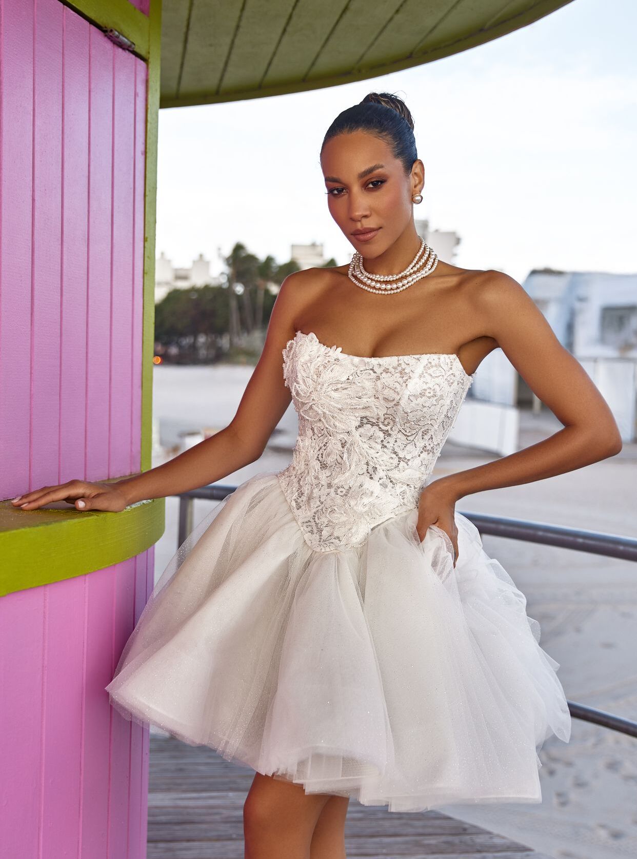 wedding dress Ava by OKSANA MUKHA Playful Ava dress blending freedom, beauty, and contemporary feminine style.