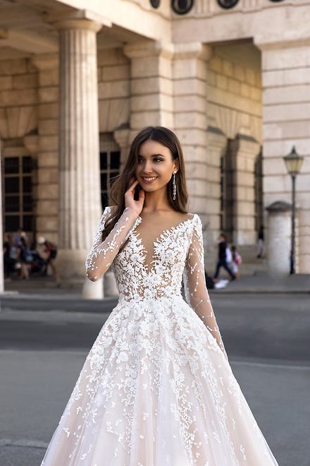 Nuria A LINE wedding dress by OKSANA MUKHA