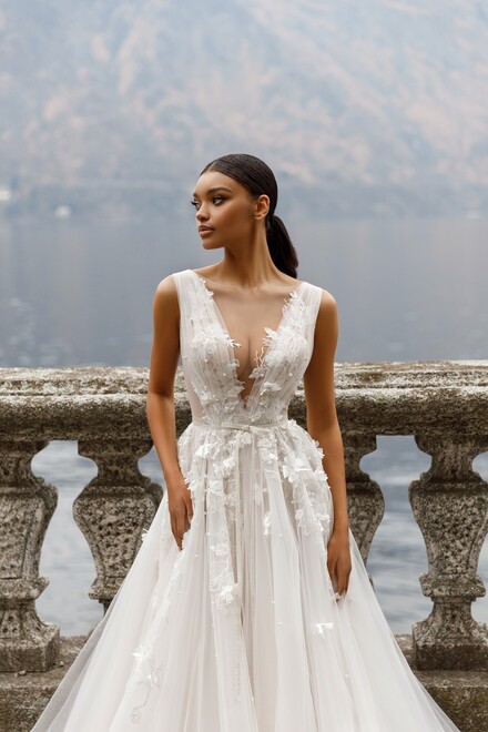 Alexandra A LINE wedding dress by OKSANA MUKHA