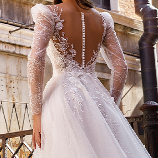 wedding dress Sabrina by OKSANA MUKHA photo of wedding dress Sabrina: kremowy