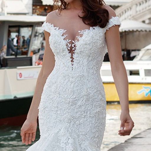 wedding dress Blanca by OKSANA MUKHA photo of wedding dress Blanca: ivory, nude