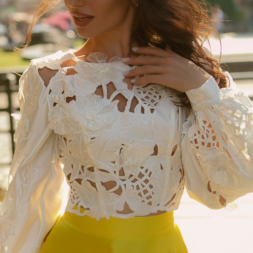 photo of ky atelier dress 1936: white, yellow