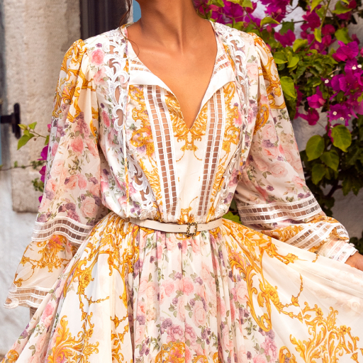 photo of ky atelier dress 1715: ivory, cappuccino