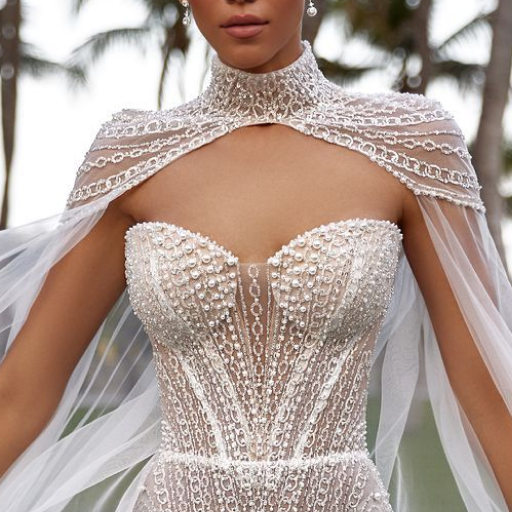 photo of wedding dress Aislin with cape: nude