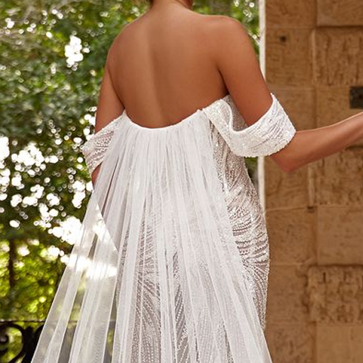 wedding dress Rafaele with cape by OKSANA MUKHA photo of wedding dress Rafaele with cape: